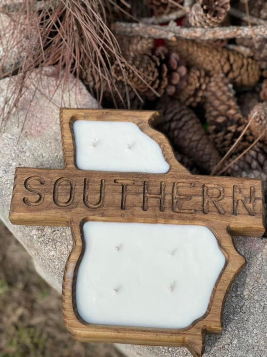 Southern Wooden Dough Bowl Candle